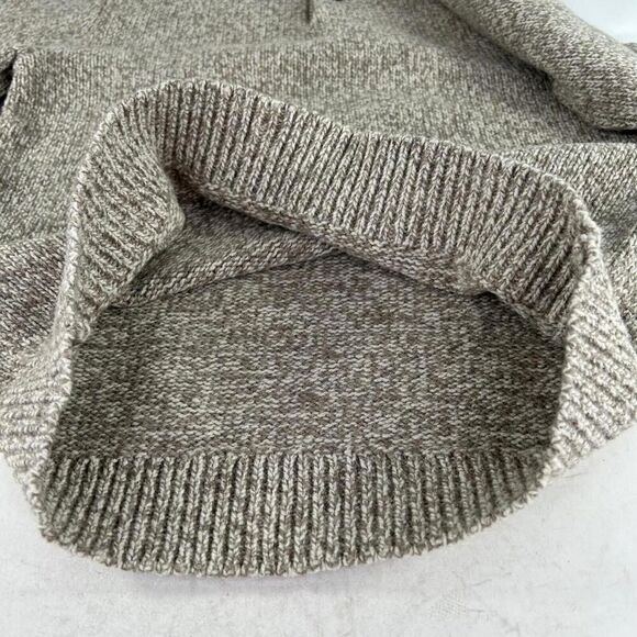 L.L. Bean Mens Lambs Wool Pullover Sweater Siz M Tall 1/4 Button Mock Neck Brown - Picture 13 of 15